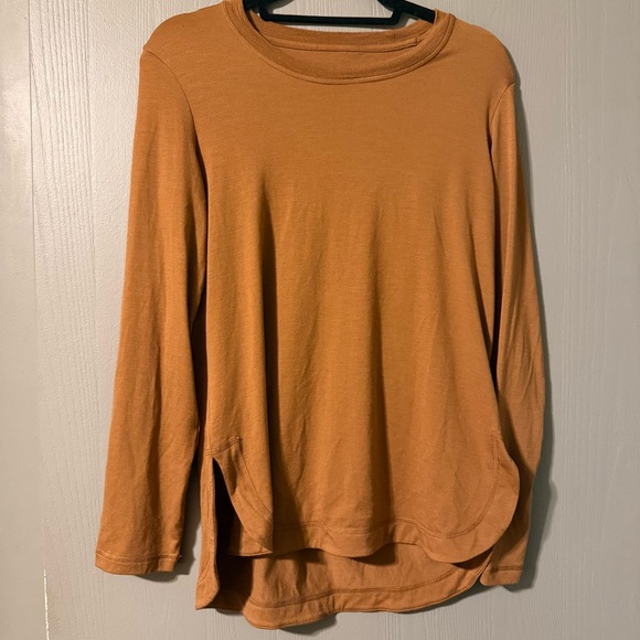 WoolX Hazel Tunic Merino Wool Long Sleeve Brown Top - Picture 2 of 5